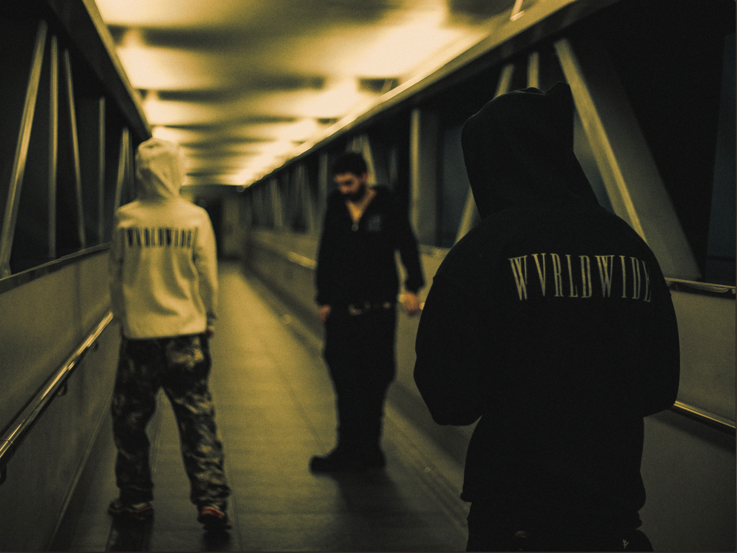 THE MOTTO ZIP UP HOODIE (BLACK) (CHARCOAL PRINT)