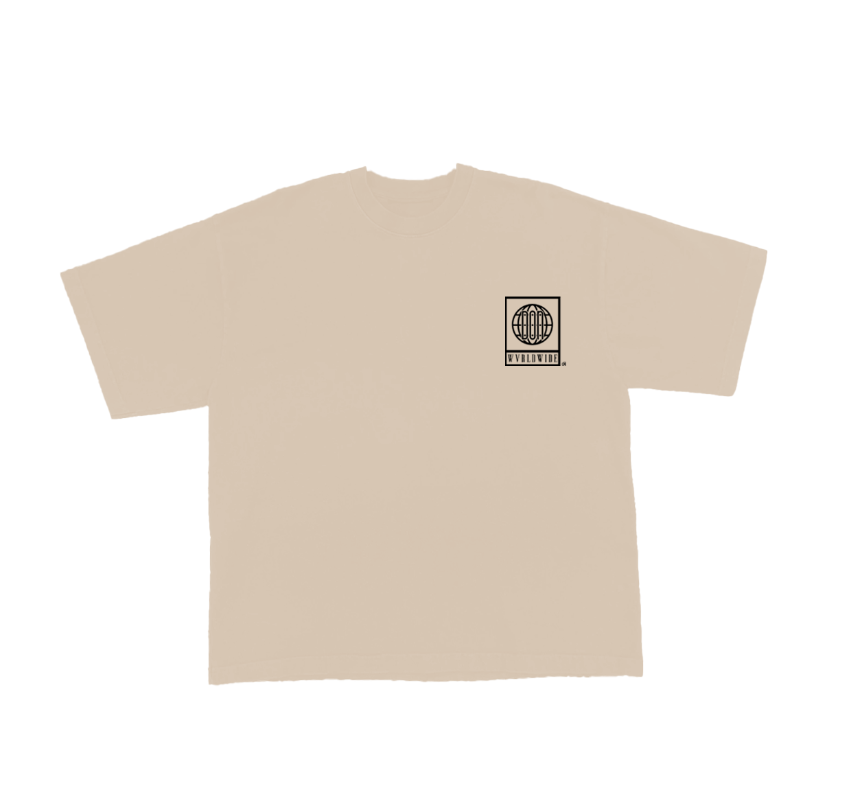 THE MOTTO TEE (SAND) (BLACK PRINT) (LIMITED TIME)
