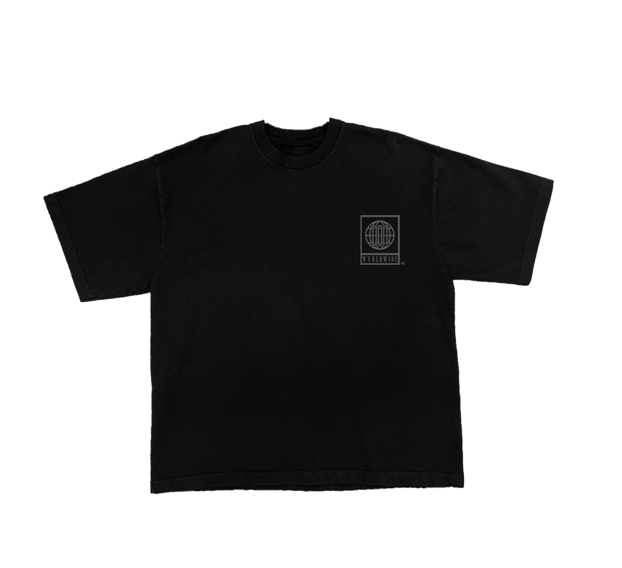 THE MOTTO TEE (BLACK) (CHARCOAL PRINT)