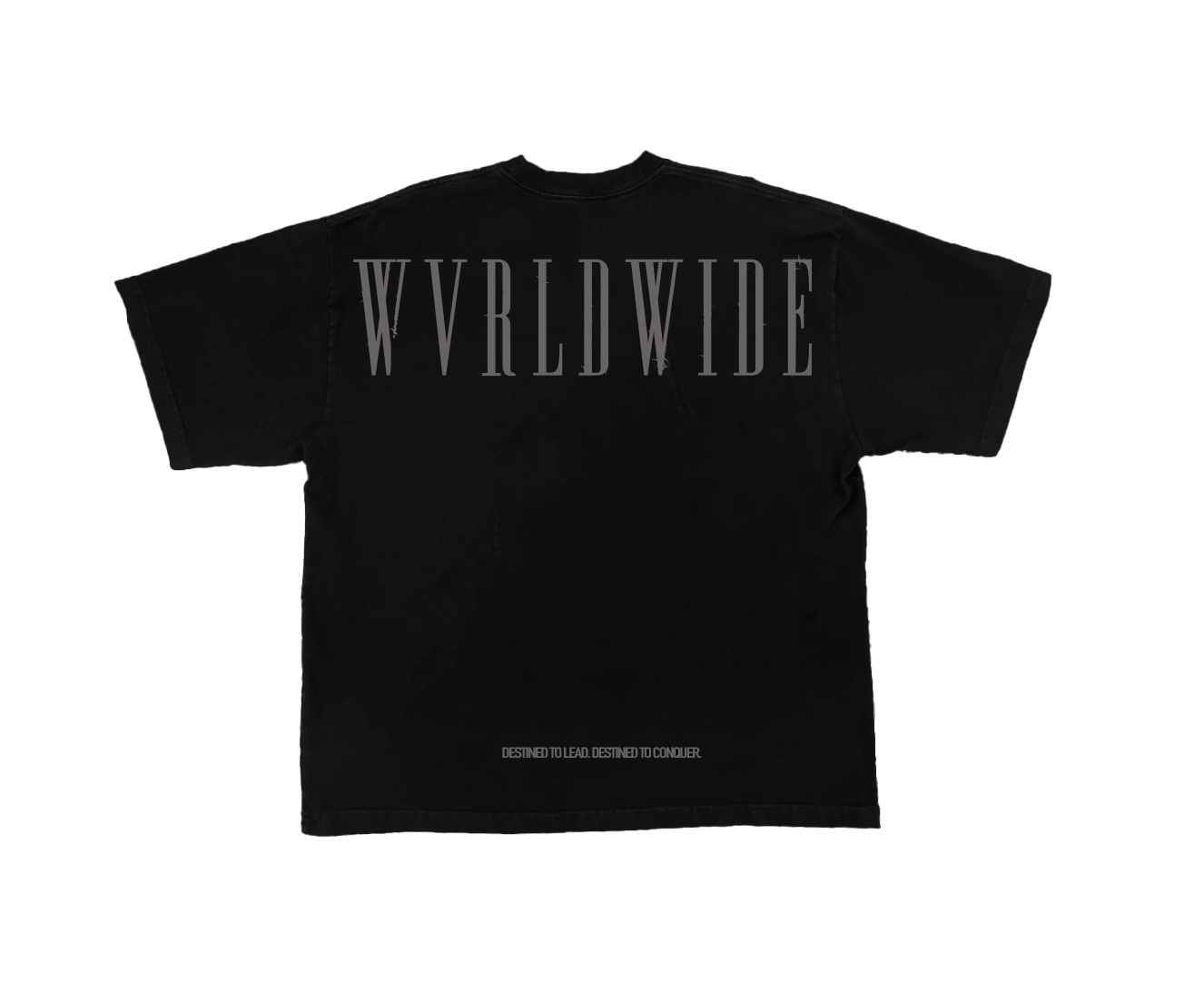 THE MOTTO TEE (BLACK) (CHARCOAL PRINT)