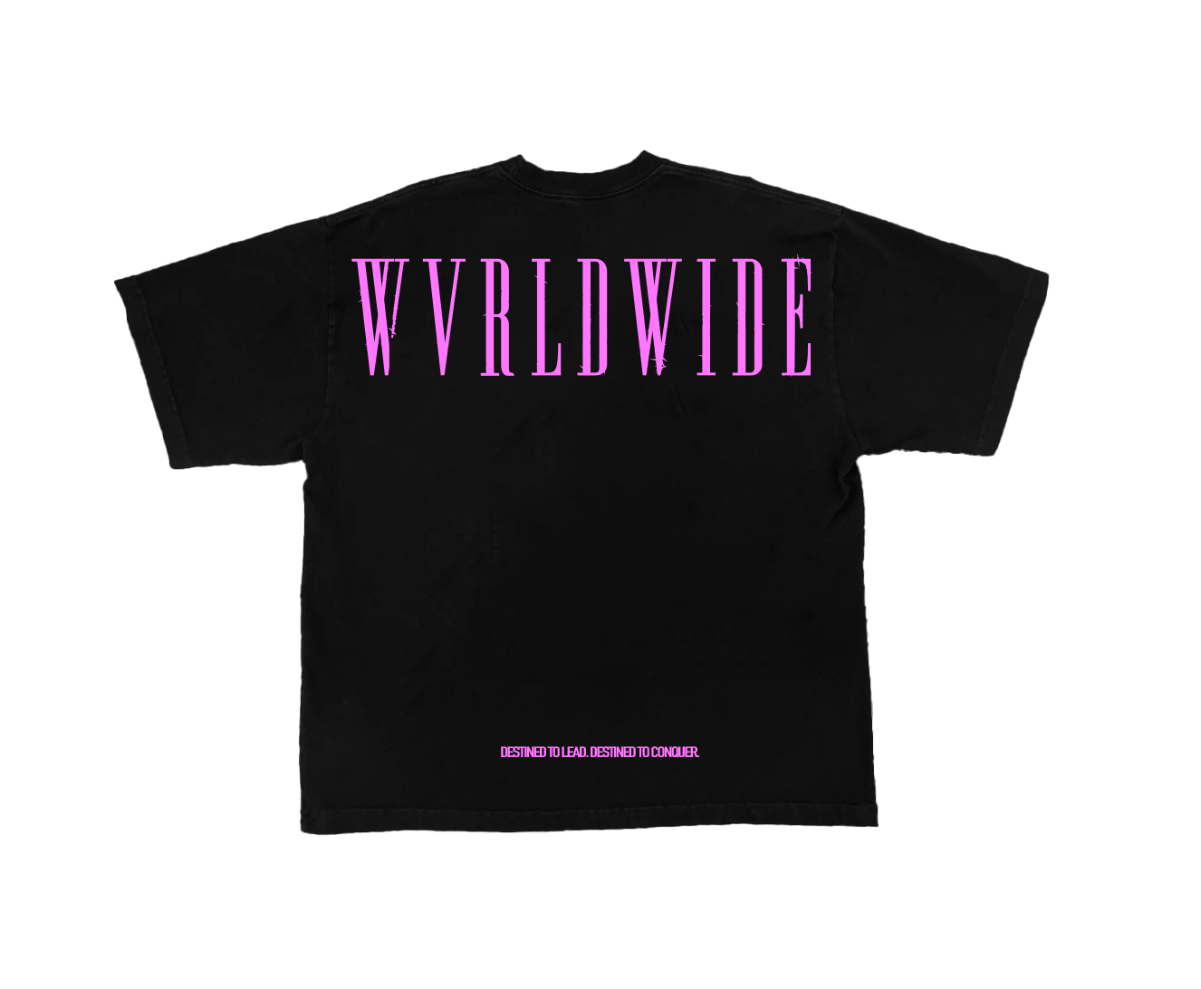 THE MOTTO TEE (BLACK) (PINK PRINT)