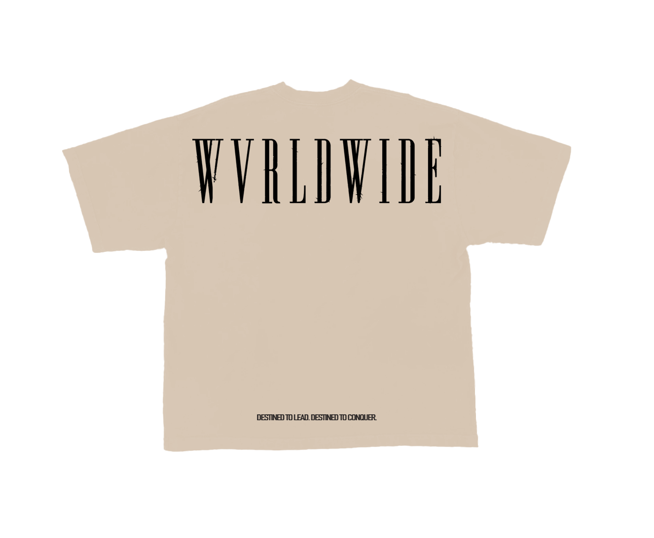 THE MOTTO TEE (SAND) (BLACK PRINT) (LIMITED TIME)