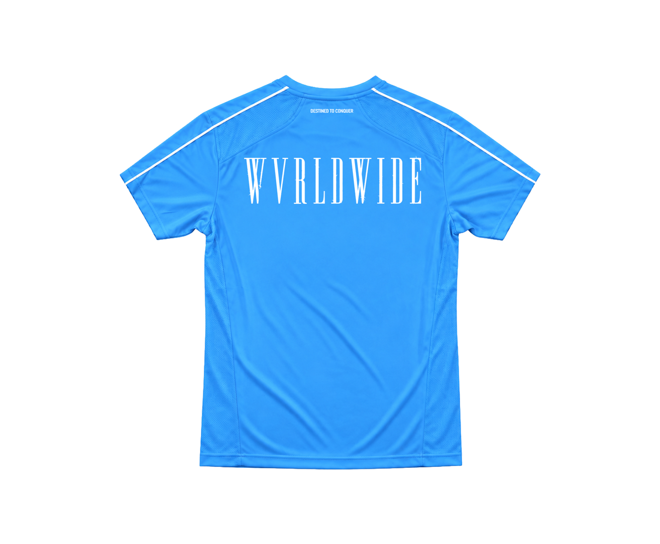 THE CONQUEROR FOOTBALL TEE (SKY BLUE) (WHITE DETAILS)