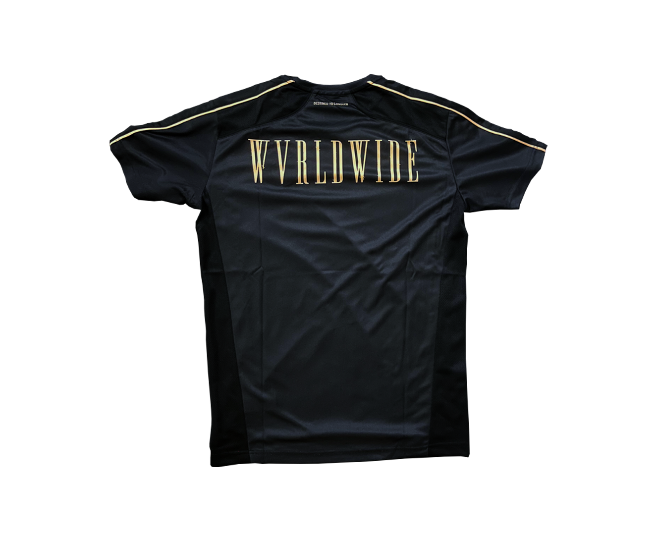 THE CONQUEROR FOOTBALL TEE (BLACK) (GOLD DETAILS)