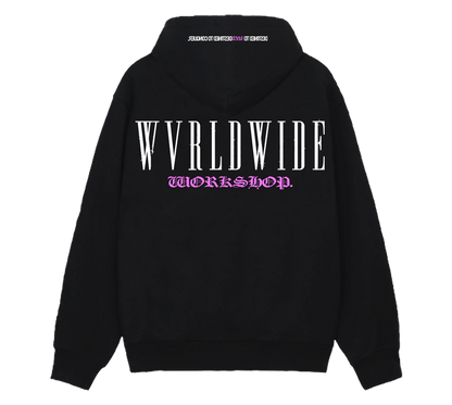 DESTINED TO LEED HOODIE (DON X LEED WORKSHOP) (LIMITED TIME) (WHITE & PINK PRINT)