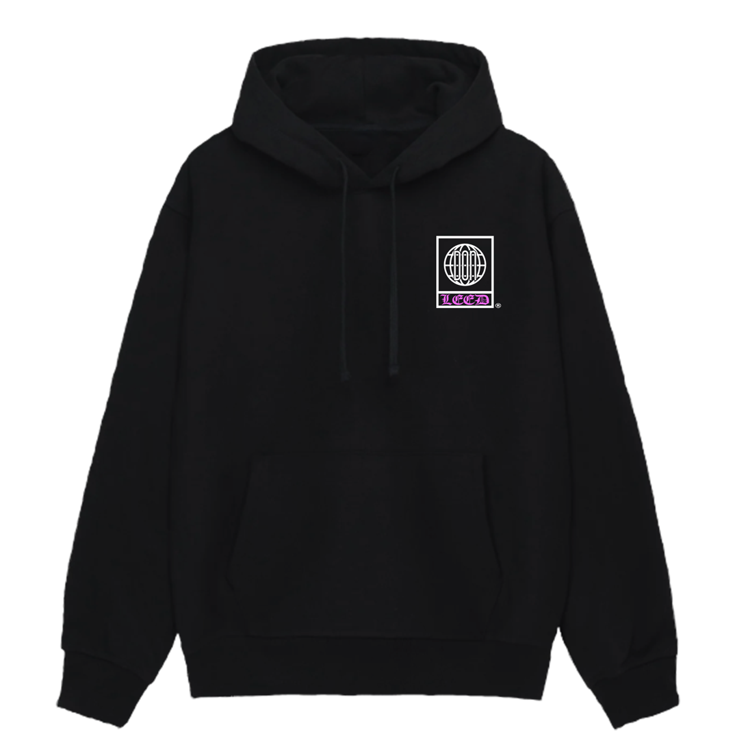 DESTINED TO LEED HOODIE (DON X LEED WORKSHOP) (LIMITED TIME) (WHITE & PINK PRINT)