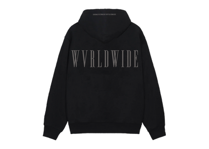 THE MOTTO ZIP UP HOODIE (BLACK) (CHARCOAL PRINT)