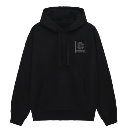 THE MOTTO PULL OVER HOODIE (BLACK) (CHARCOAL PRINT)