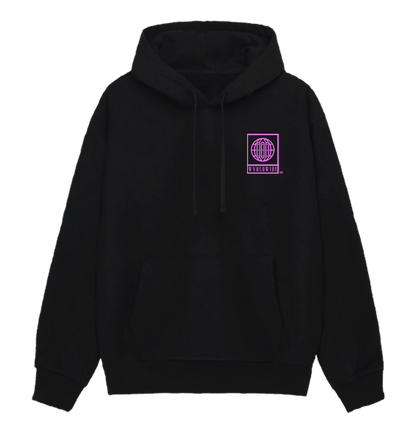 THE MOTTO PULL OVER HOODIE (BLACK) (PINK PRINT)