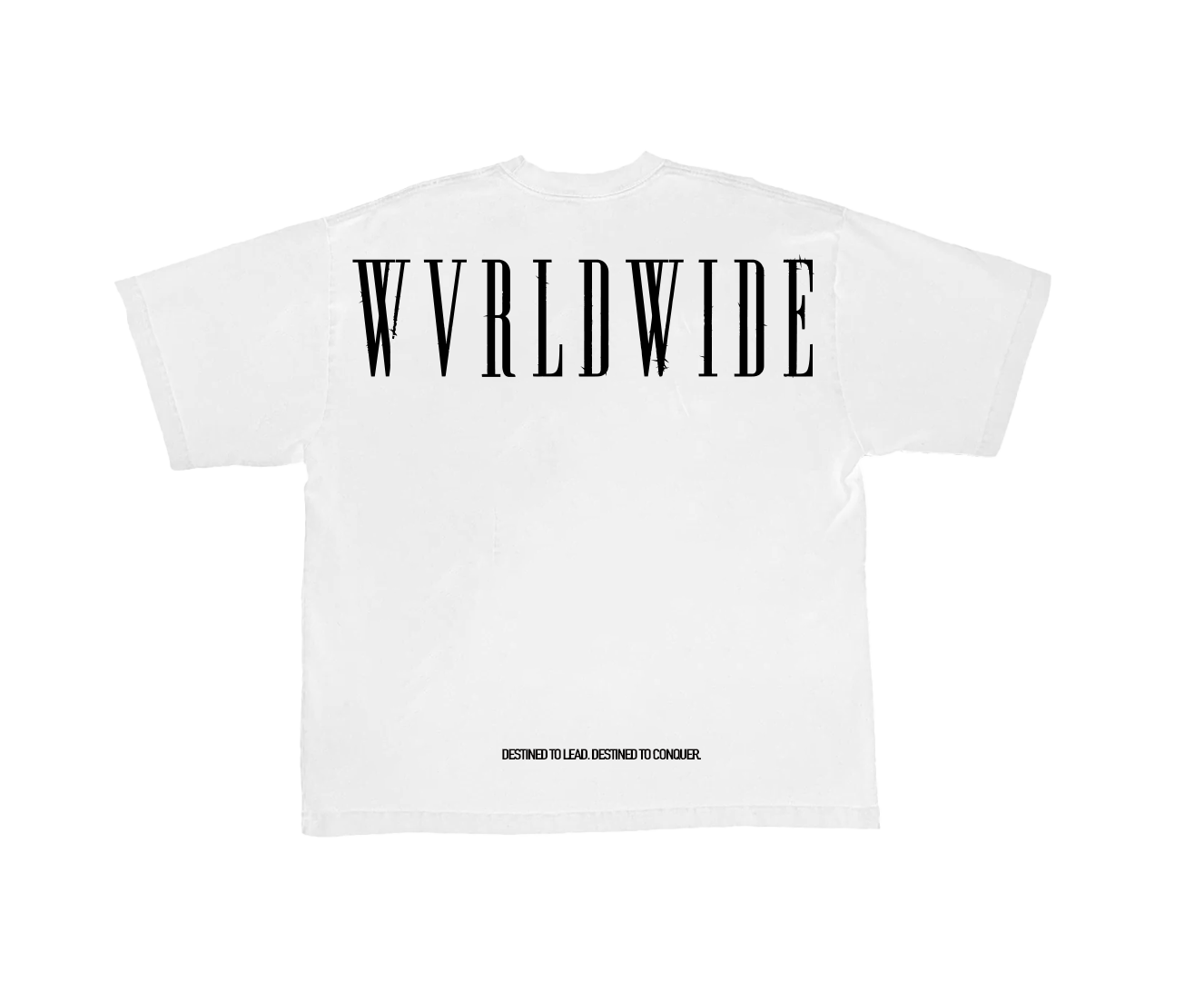 THE MOTTO TEE (WHITE) (BLACK PRINT)