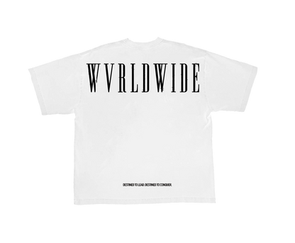 THE MOTTO TEE (WHITE) (BLACK PRINT)