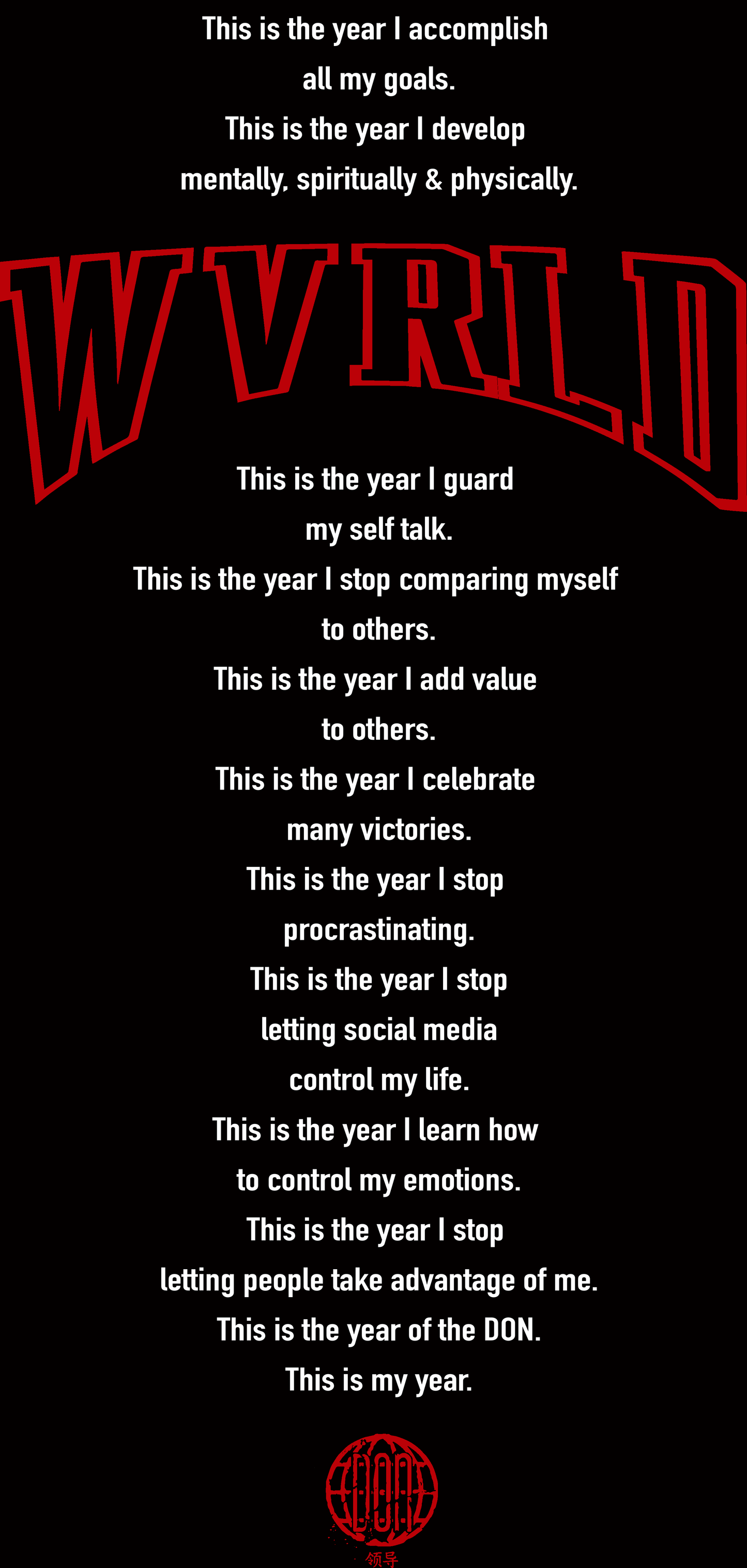 MY YEAR TEE 2025 (BLACK) (RED AND WHITE PRINT)