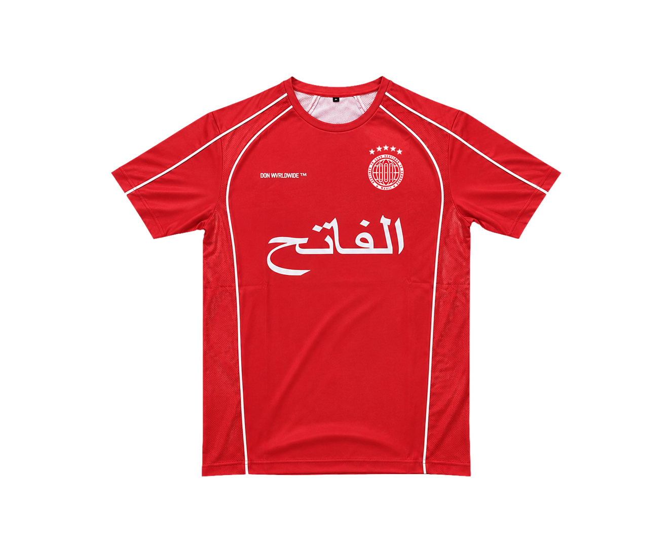 THE CONQUEROR FOOTBALL TEE (RED) (WHITE DETAILS)