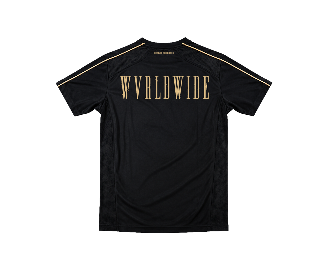 THE CONQUEROR FOOTBALL TEE (BLACK) (GOLD DETAILS)