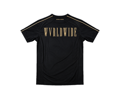THE CONQUEROR FOOTBALL TEE (BLACK) (GOLD DETAILS)