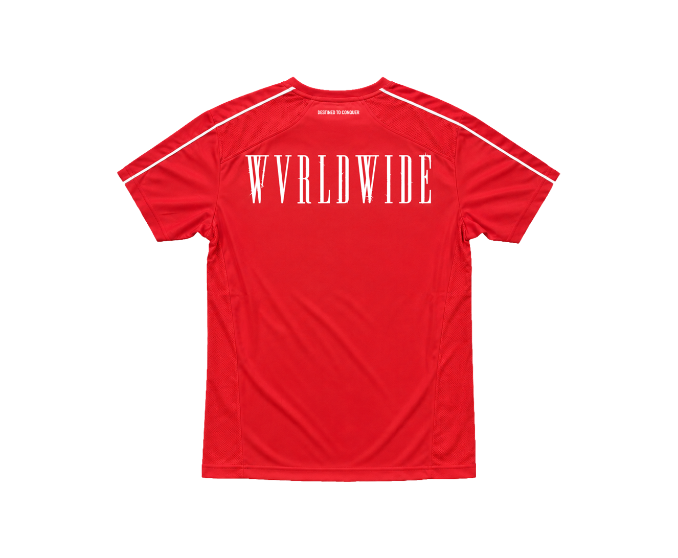 THE CONQUEROR FOOTBALL TEE (RED) (WHITE DETAILS)