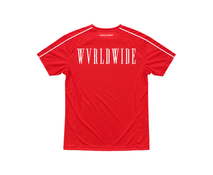 THE CONQUEROR FOOTBALL TEE (RED) (WHITE DETAILS)