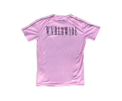 THE CONQUEROR FOOTBALL TEE (PINK) (BLACK DETAILS)