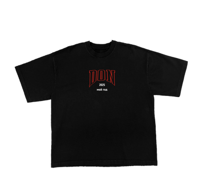 MY YEAR TEE 2025 (BLACK) (RED AND WHITE PRINT)
