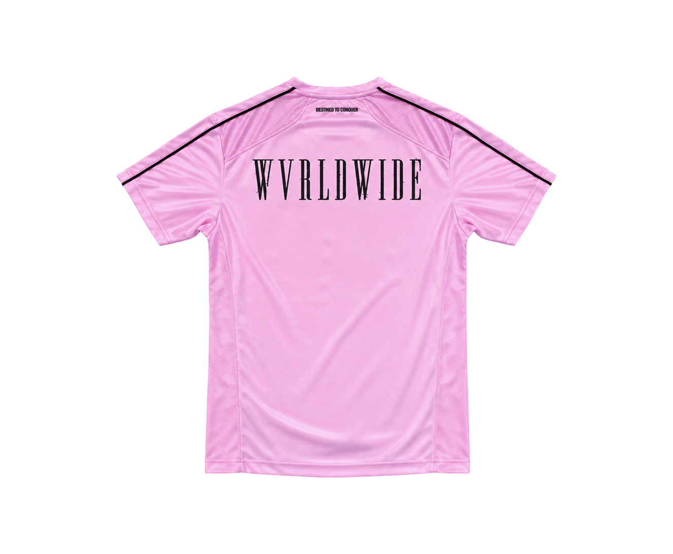 THE CONQUEROR FOOTBALL TEE (PINK) (BLACK DETAILS)