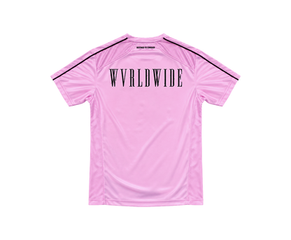 THE CONQUEROR FOOTBALL TEE (PINK) (BLACK DETAILS)