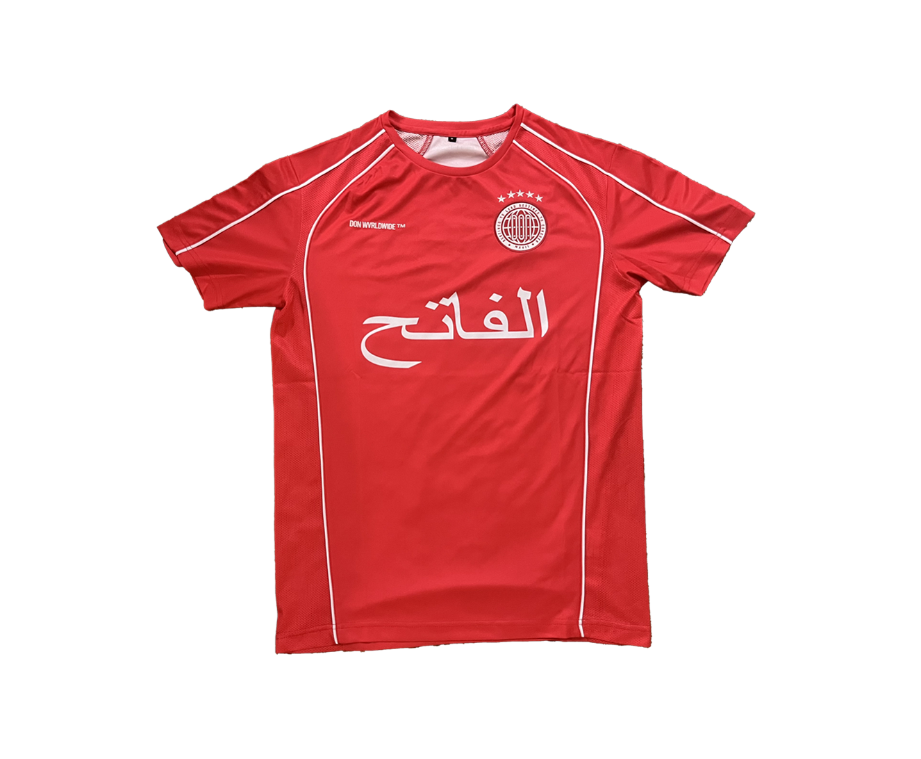 THE CONQUEROR FOOTBALL TEE (RED) (WHITE DETAILS)