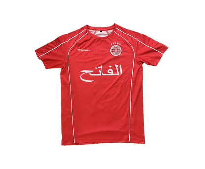 THE CONQUEROR FOOTBALL TEE (RED) (WHITE DETAILS)