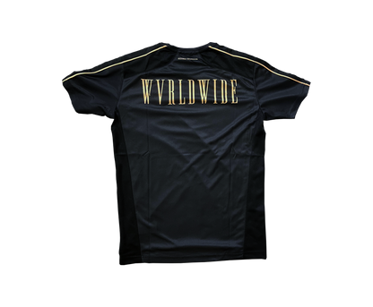 THE CONQUEROR FOOTBALL TEE (BLACK) (GOLD DETAILS)